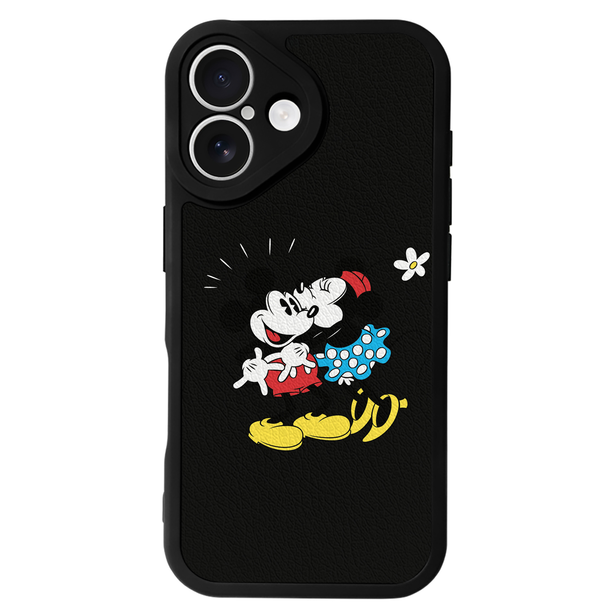 （画像用） ミッキーマウス Mickey Mouse 【iPhone 16シリーズ対応】シリコンスマホケース（レザー調） 材質：シリコン